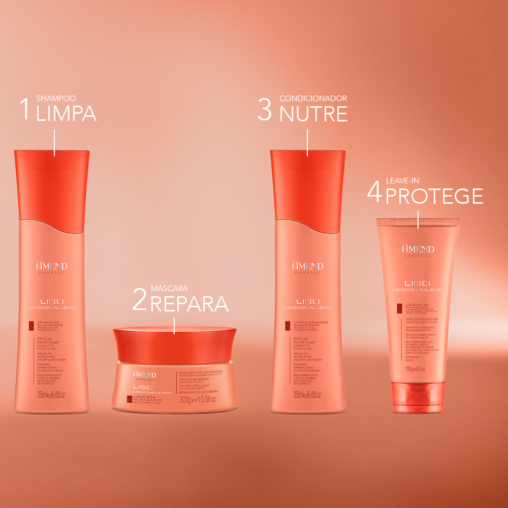 Shampoo Suavizante Amend Expertise Liso Descomplicado 250ml image number 4